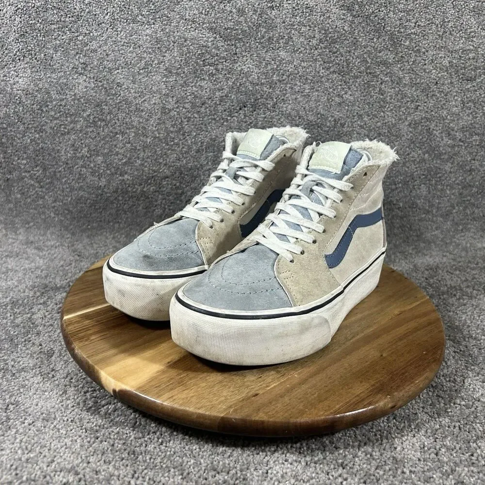 Vans Sk8-Hi Tapered Stackform Women's Size 8 Pastel Suede Platform Shoes Used